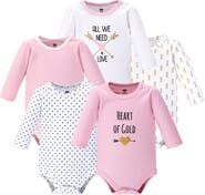 Hudson Baby Soft Cotton Long-Sleeve Bodysuits