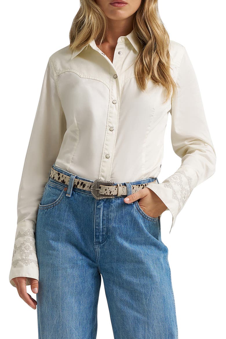 Western Bell Shirt, Main, color, EGRET