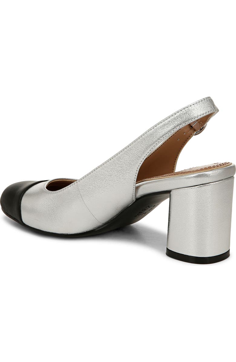 Naturalizer Sophie Slingback Pump, Alternate, color, Silver / Black