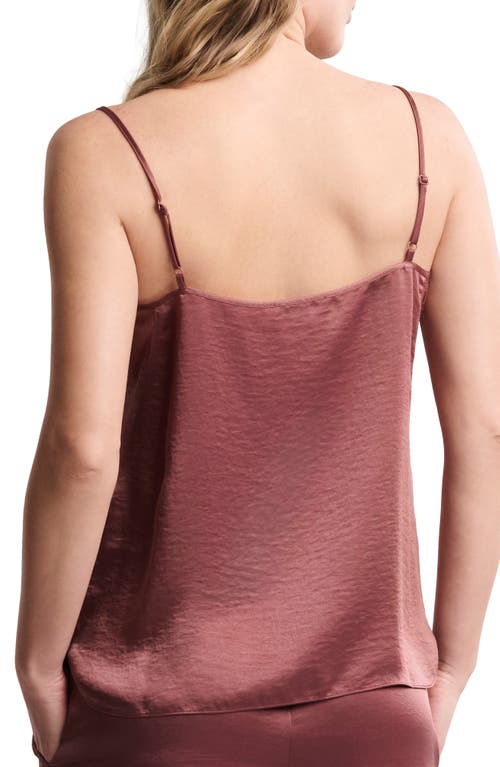 Barefoot Dreams Liquid Lace Trim Satin Camisole In Purple