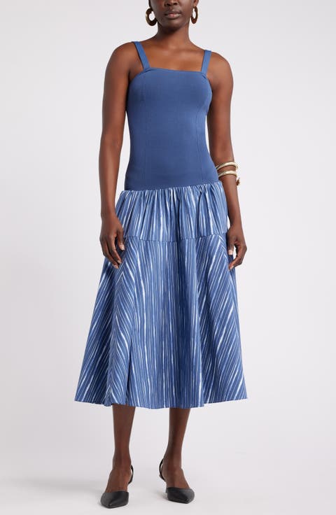House of Aama Lana Mixed Media Dress