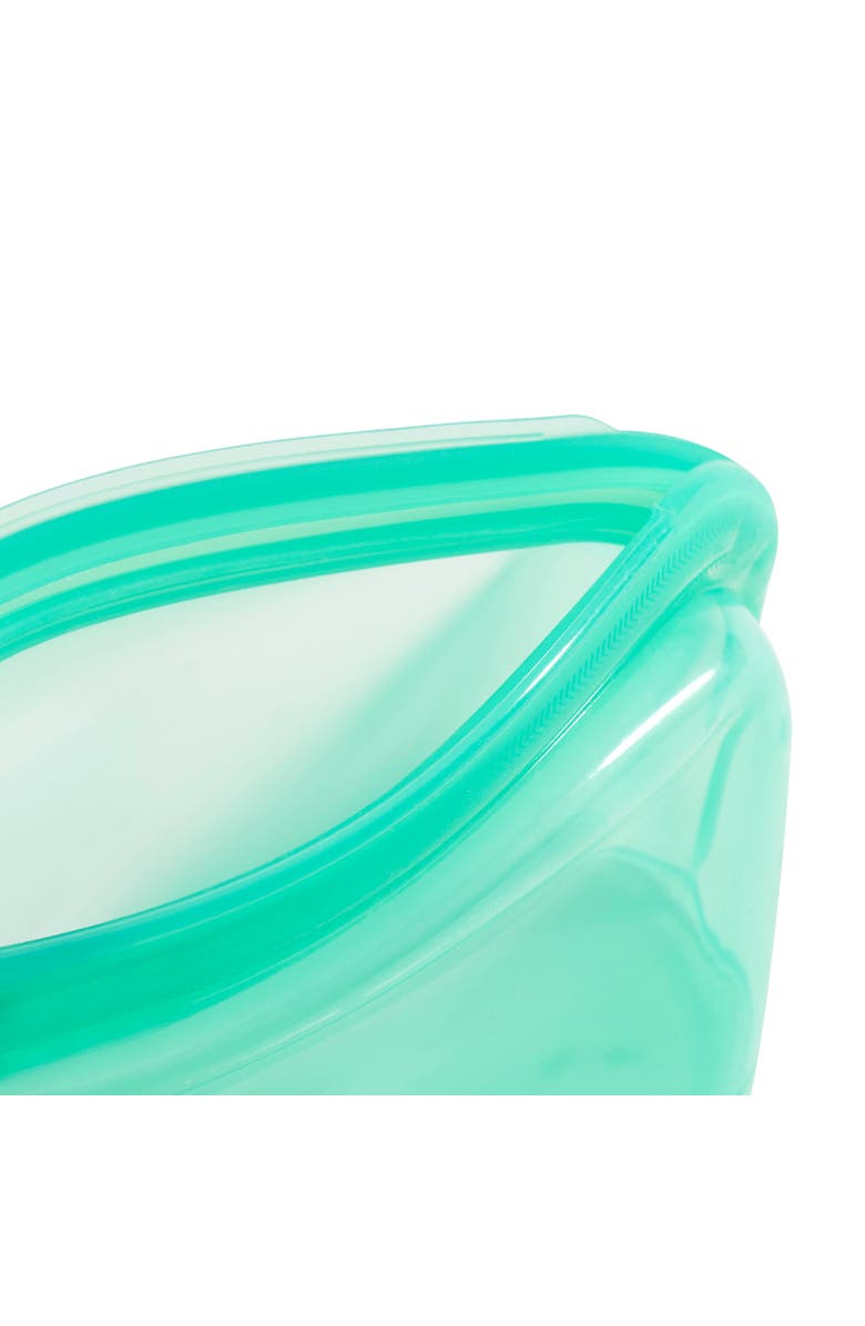 CUISIPRO Pack-It Silicone Reusable Stand Up Storage Bag w/Divider, 1300ml/44 oz, Alternate, color, Green