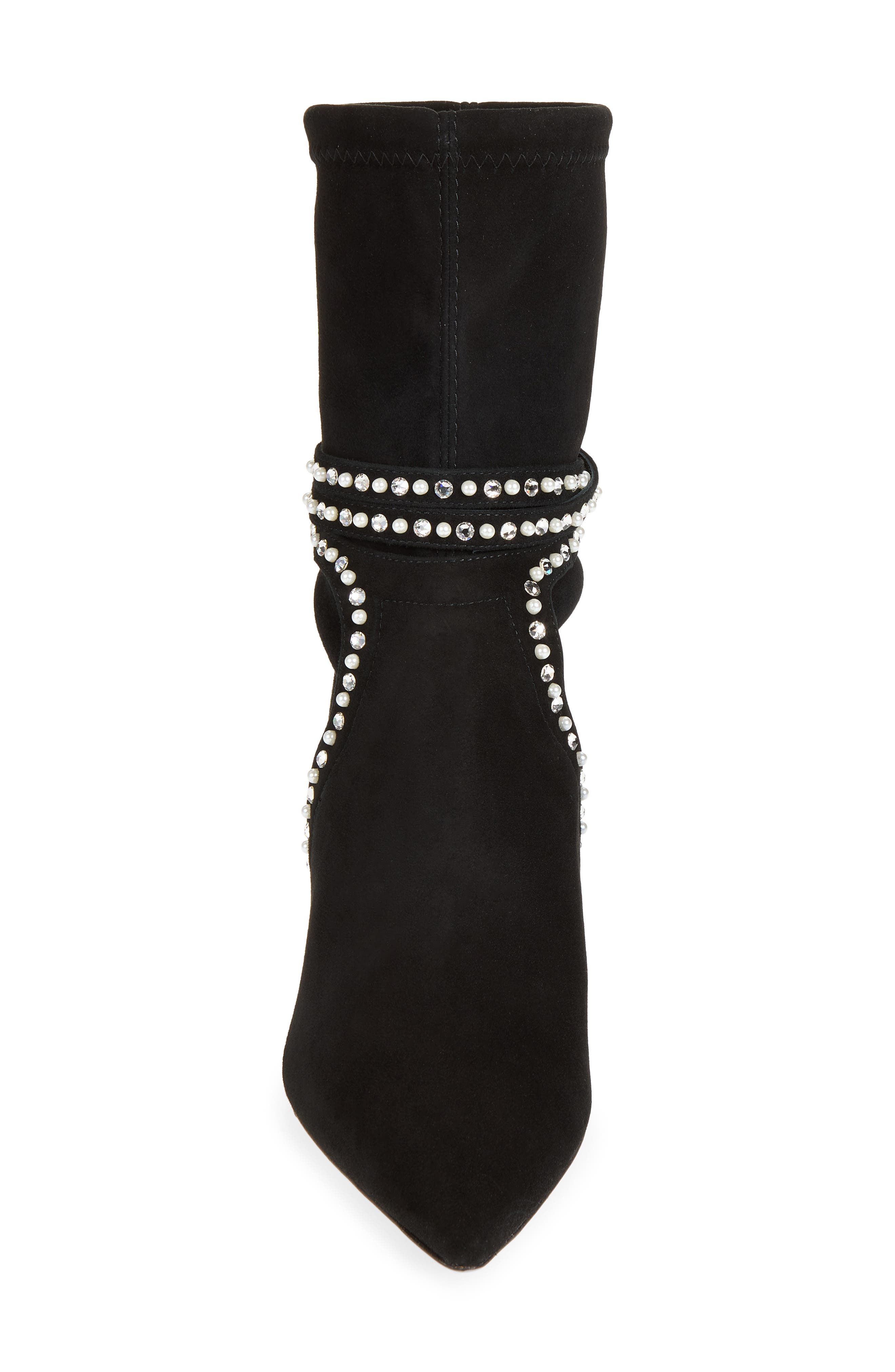 Shine 75 Pointed Toe Bootie, Alternate, color, BLACK