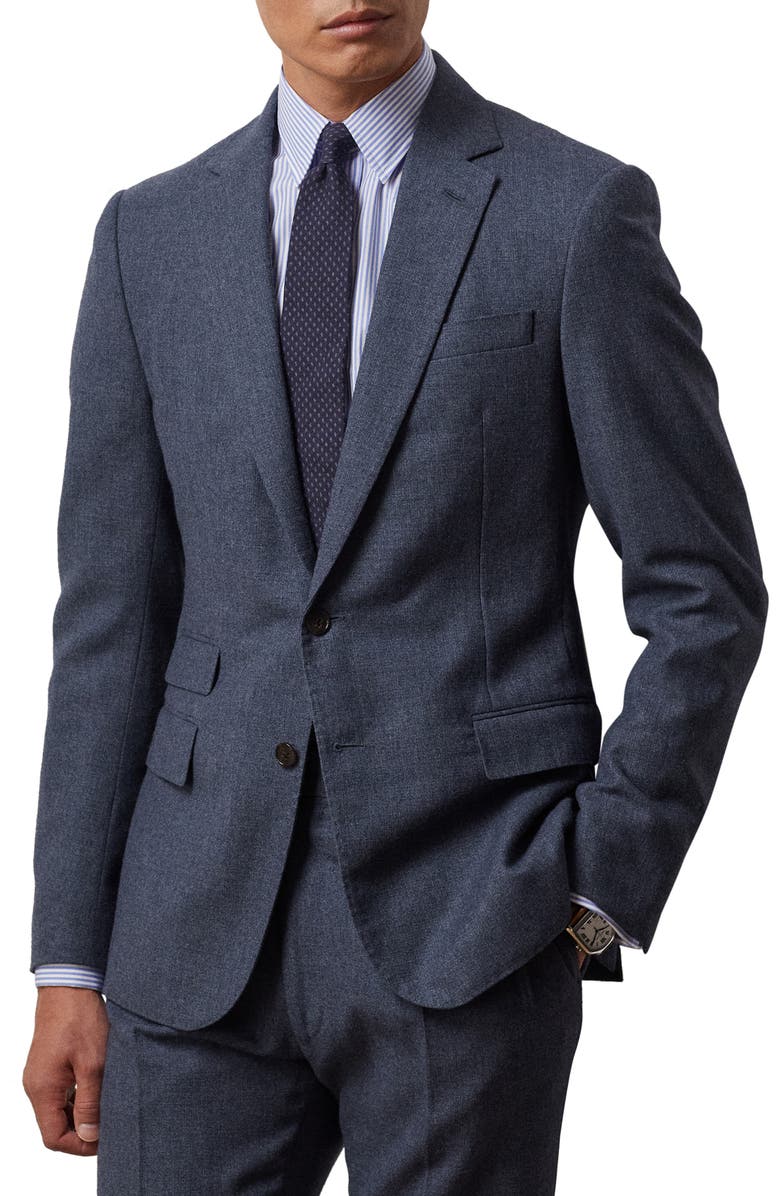 Ralph Lauren Purple Label Kent Tick Weave Wool Blend Suit, Alternate, color, 