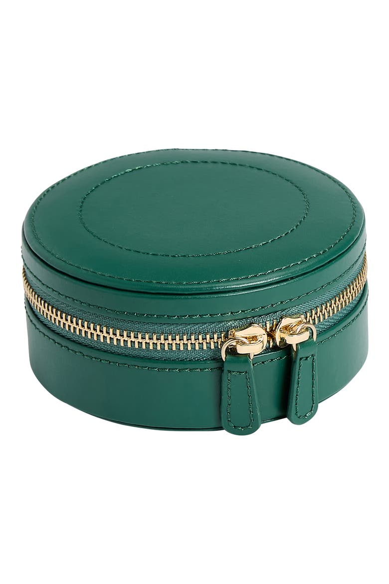 Sophia Round Zip Case, Alternate, color, FOREST GREEN