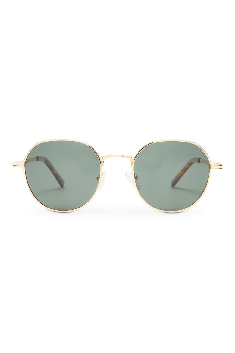 Odyssey 51mm Round Sunglasses, Main, color, GOLD/ KHAKI MONO POL
