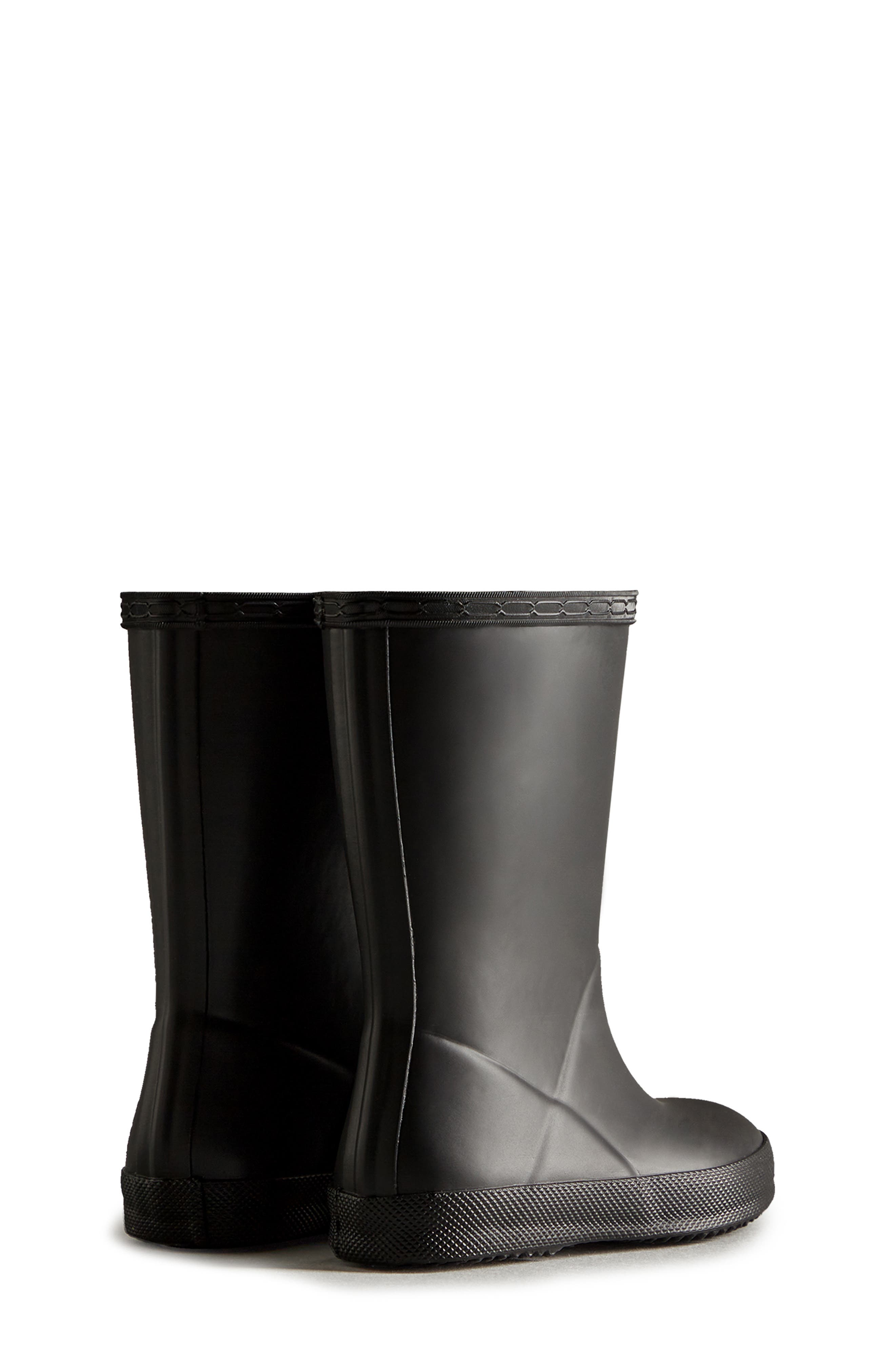 Hunter Kids' First Classic Rain Boot, Alternate, color, Black/Black