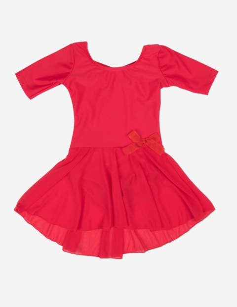 Girls Short Sleeve Skirted Leotard