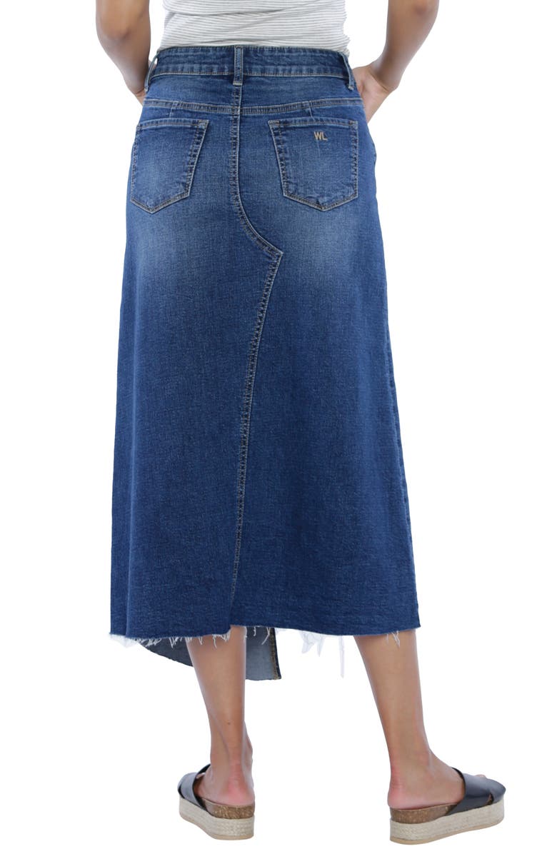 Wash Lab Denim Jagged Denim Skirt, Alternate, color, 