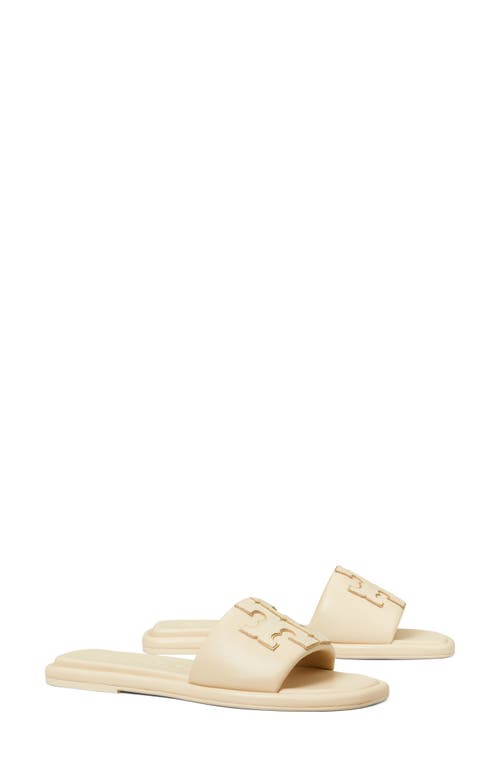 Tory Burch Double-t Leather Sport Slide Sandal In Gold