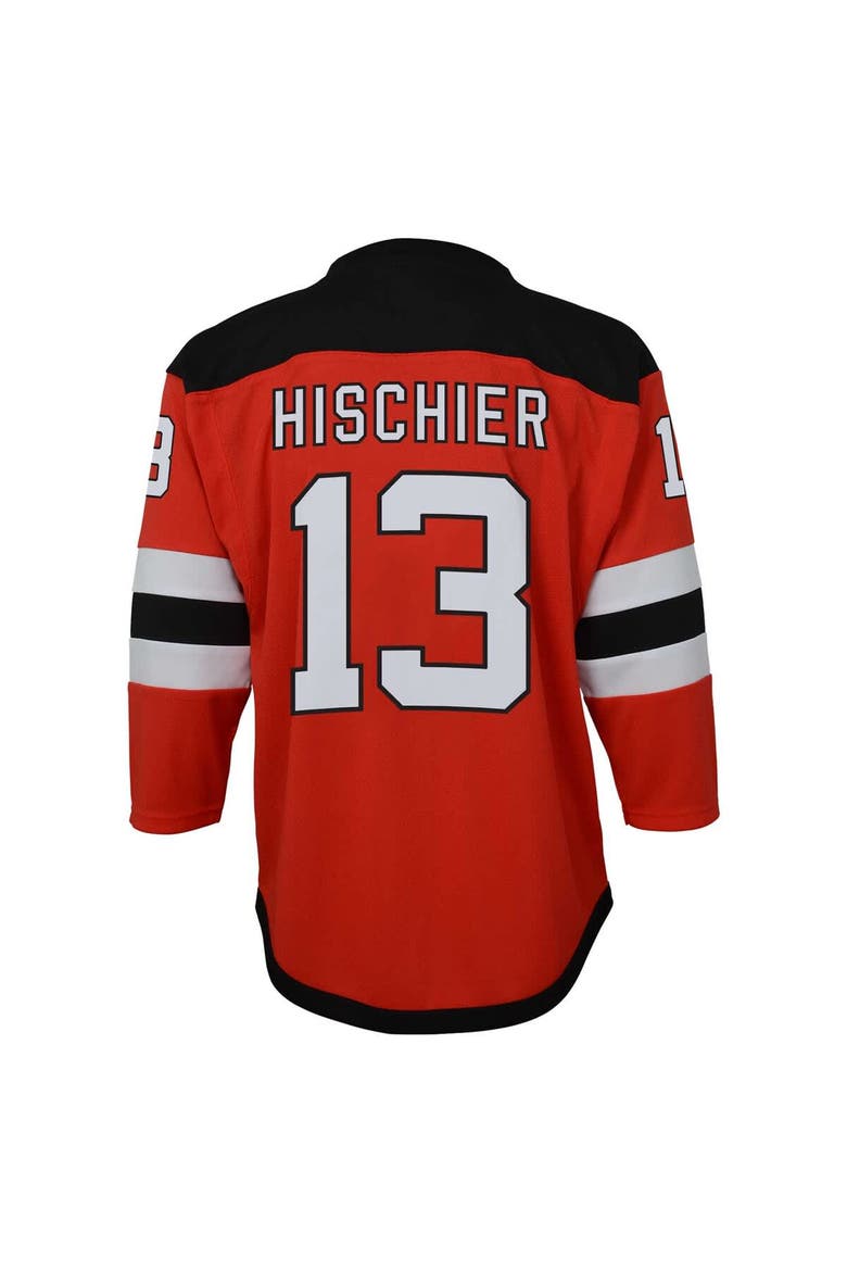 Youth Nico Hischier Red New Jersey Devils Captain Patch Home Replica Player Jersey, Alternate, color, Red