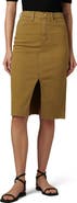 Joe's The Joplin Raw Hem Midi Denim Skirt