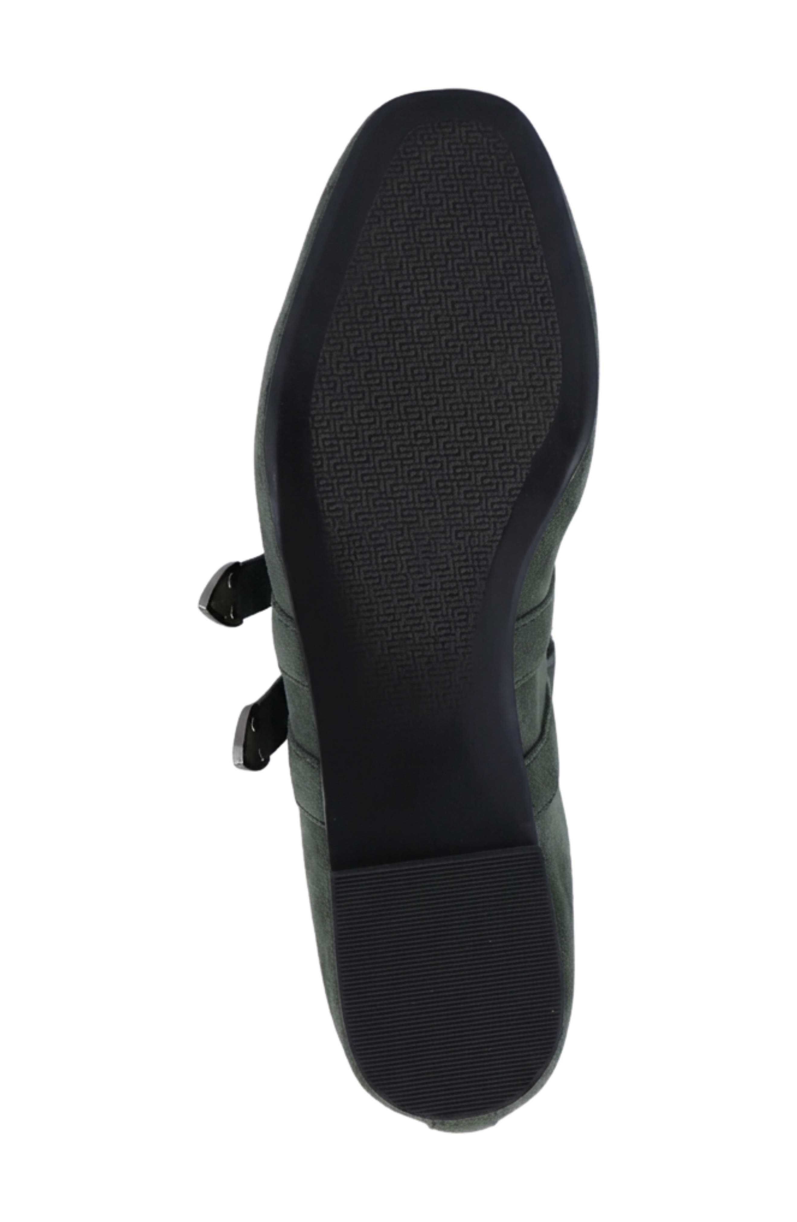 Albany Faux Leather Flat, Alternate, color, SAGE SUEDE