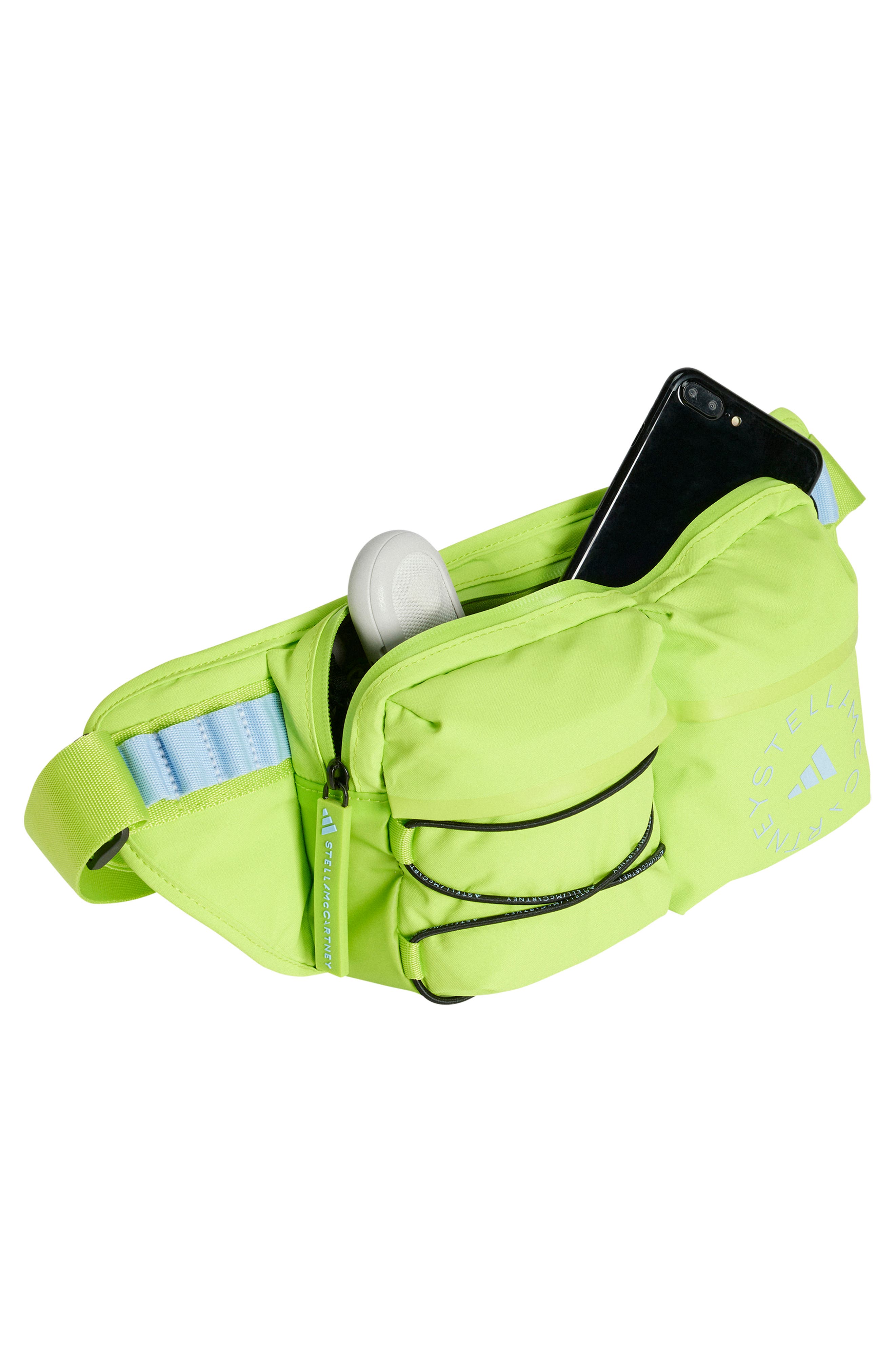 adidas by Stella McCartney Recycled Polyester Belt Bag, Alternate, color, Semi Solar Slime