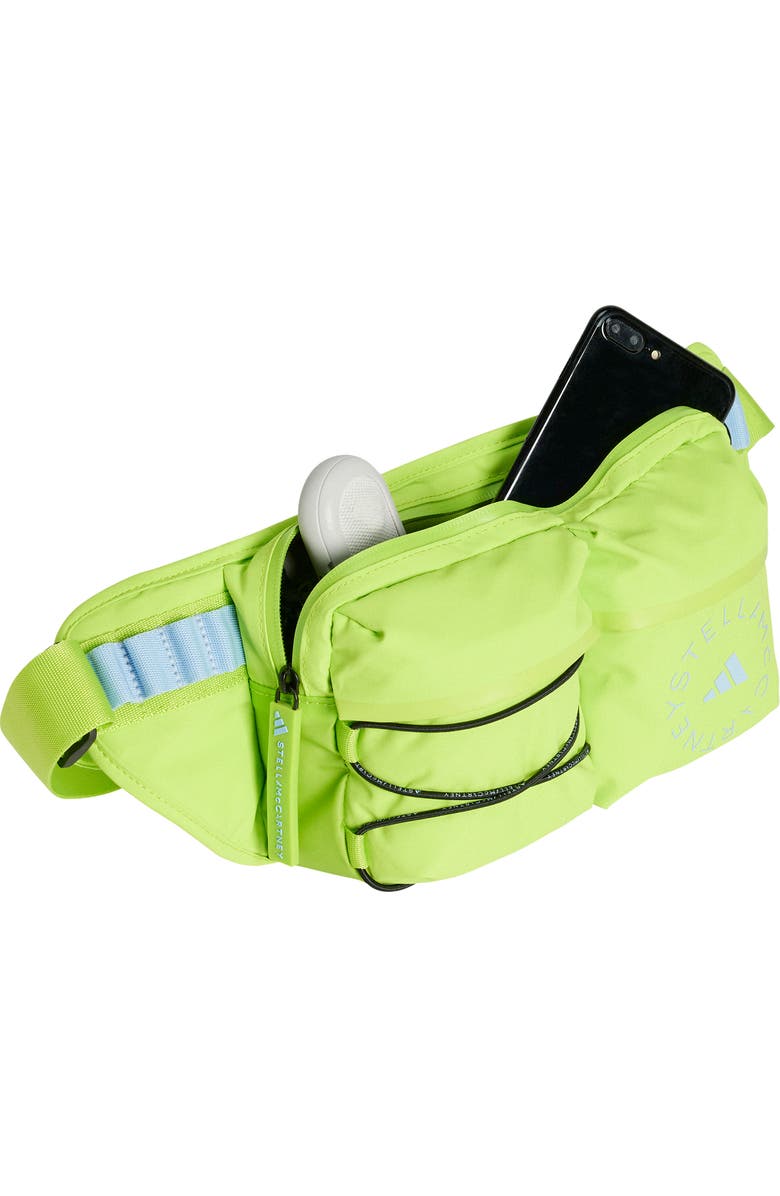adidas by Stella McCartney Recycled Polyester Belt Bag, Alternate, color, Semi Solar Slime