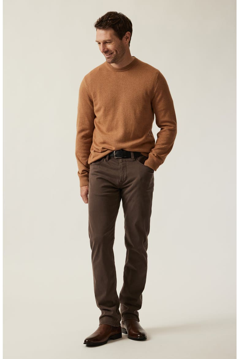 Cashmere, Silk & Wool Crewneck Sweater, Alternate, color, TOBACCO