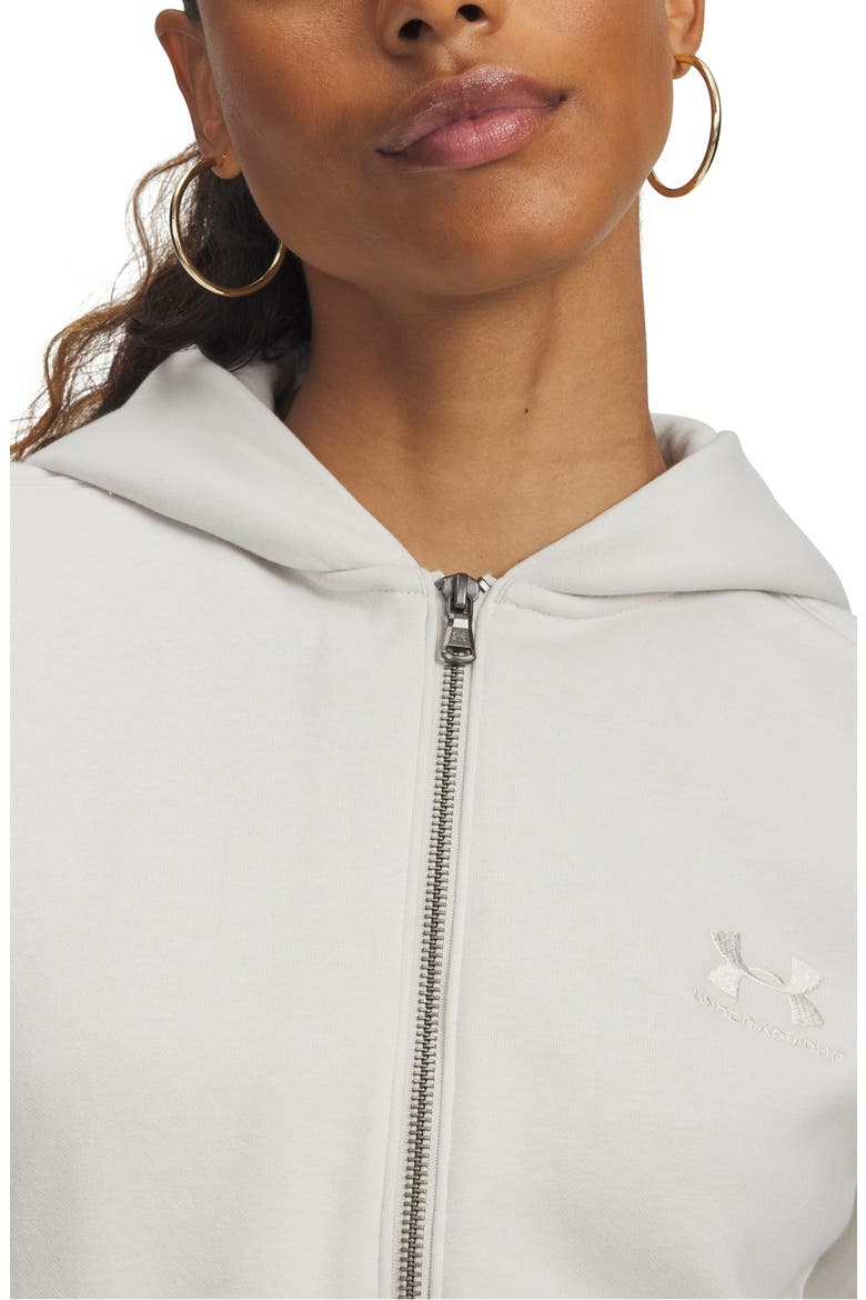 Icon Vida Cotton Blend Fleece Zip Hoodie, Alternate, color, SUMMIT WHITE / / SUMMIT WHITE