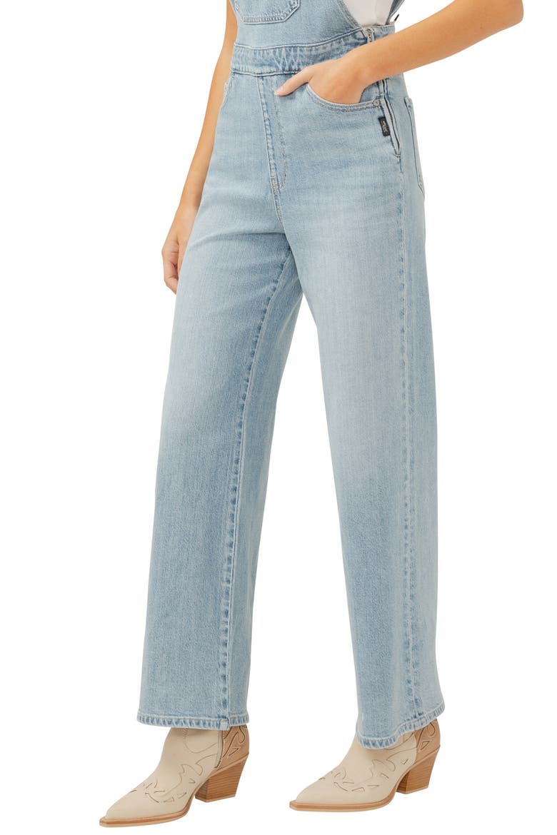 Wide Leg Denim Overalls, Alternate, color, INDIGO
