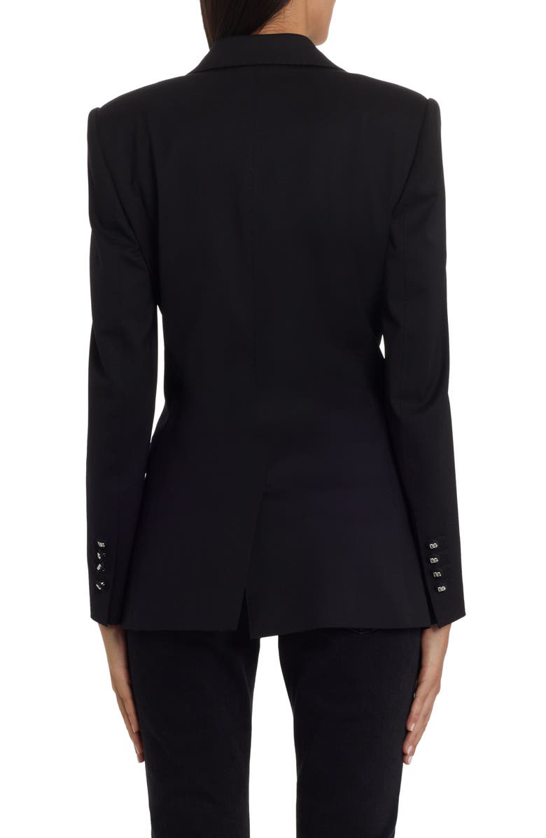 Dolce&Gabbana Turlington Stretch Wool Blazer, Alternate, color, Black