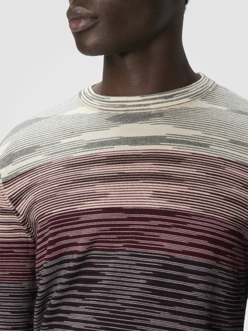 Missoni Crew Neck Sweater In Pure Flame Wool In Multi