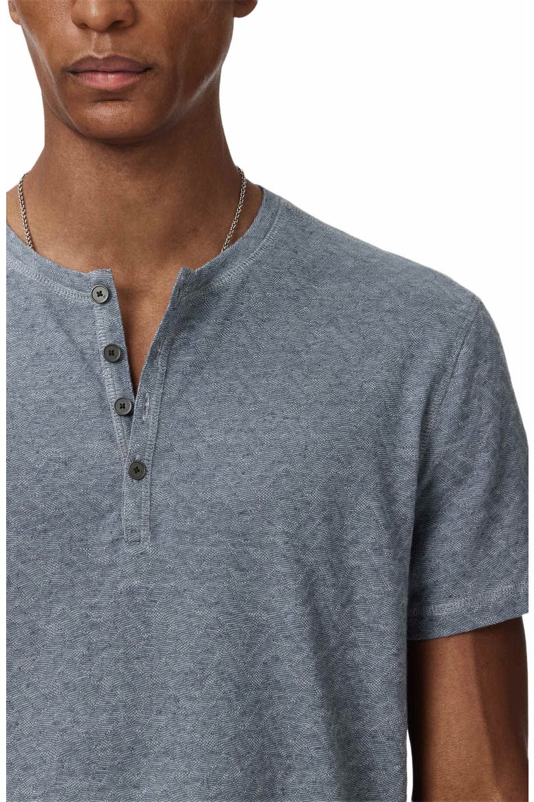 Elm Texture Short Sleeve Henley, Alternate, color, STEEL BLUE