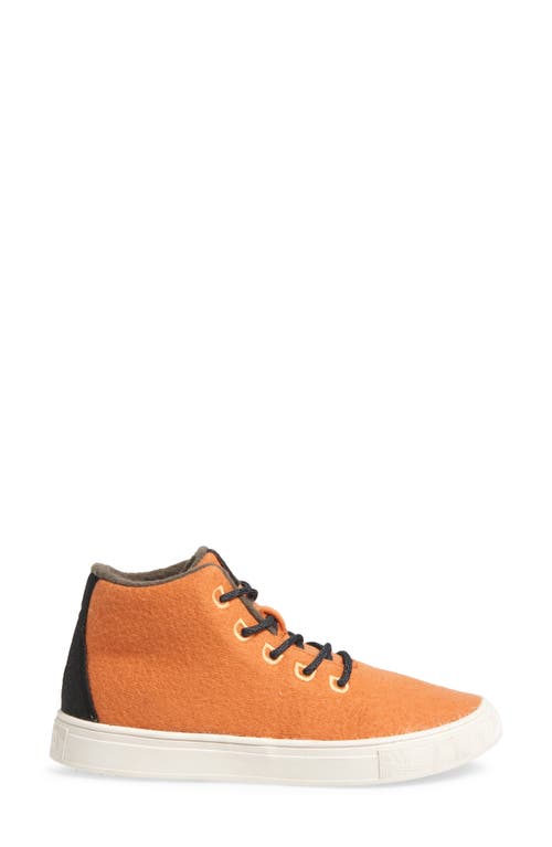 Yy Nation Alto Water Resistant Wool Blend High Top Sneaker In Orange Crush/white