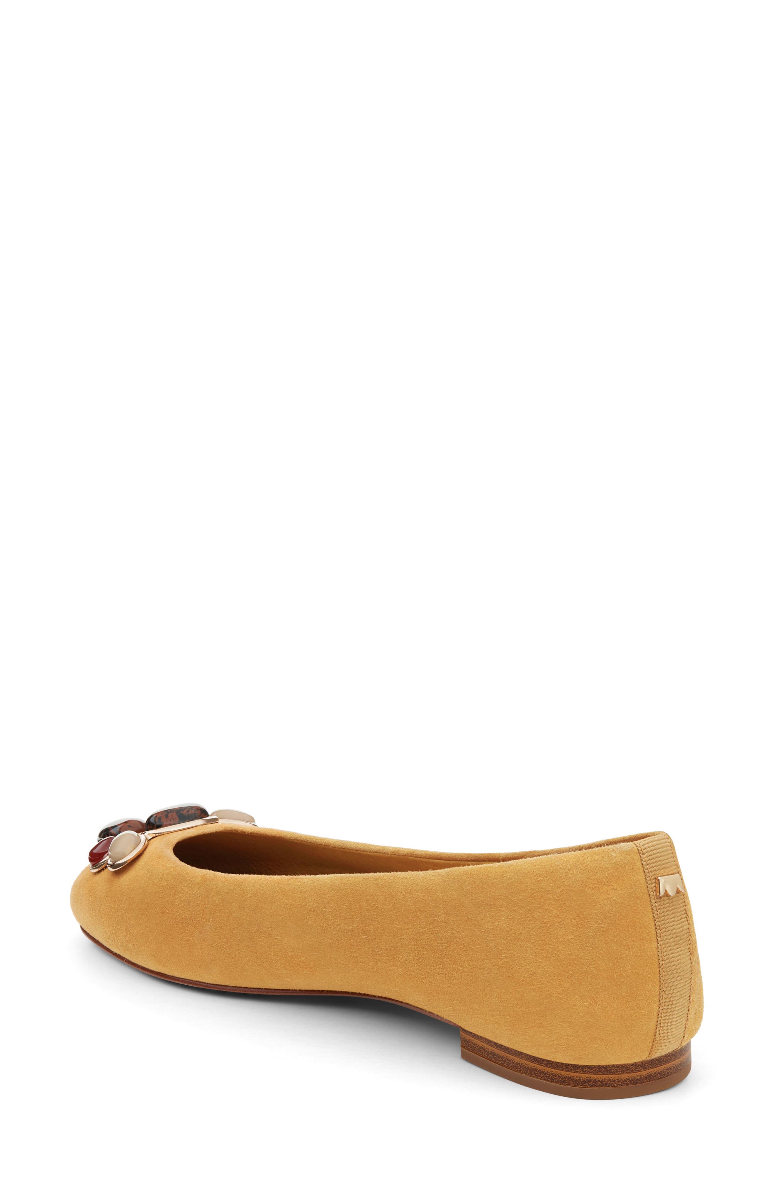 Hummingbird Ballet Flat, Alternate, color, AMBER SUEDE STONE