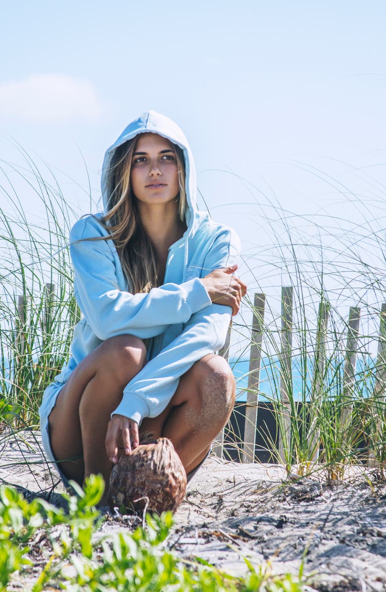 Hurley Bliss Cotton Blend Hoodie, Alternate, color, Starlight Blue