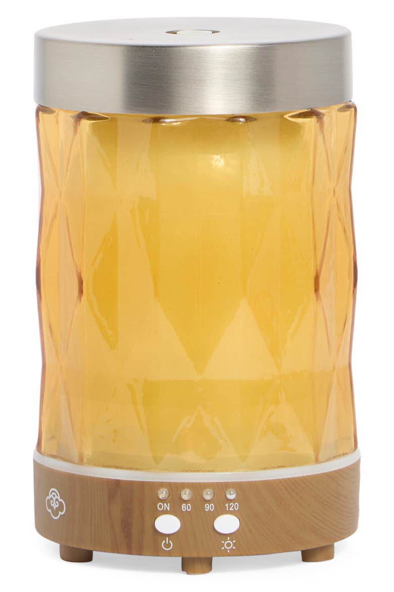 Flare Amber 90 Glass Ultrasonic Diffuser, Main, color, YELLOW