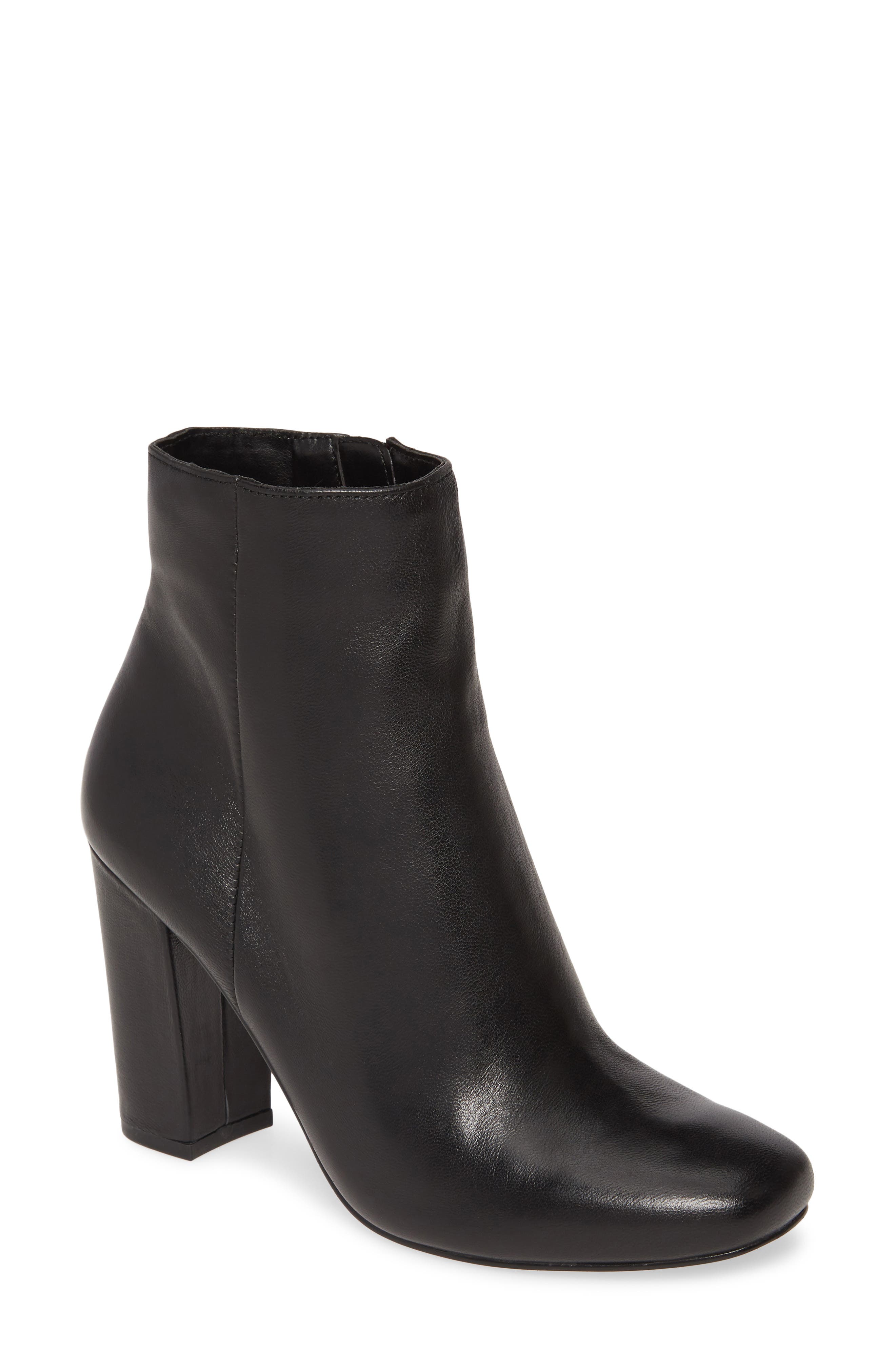 Pixie Bootie, Main, color, BLACK LEATHER