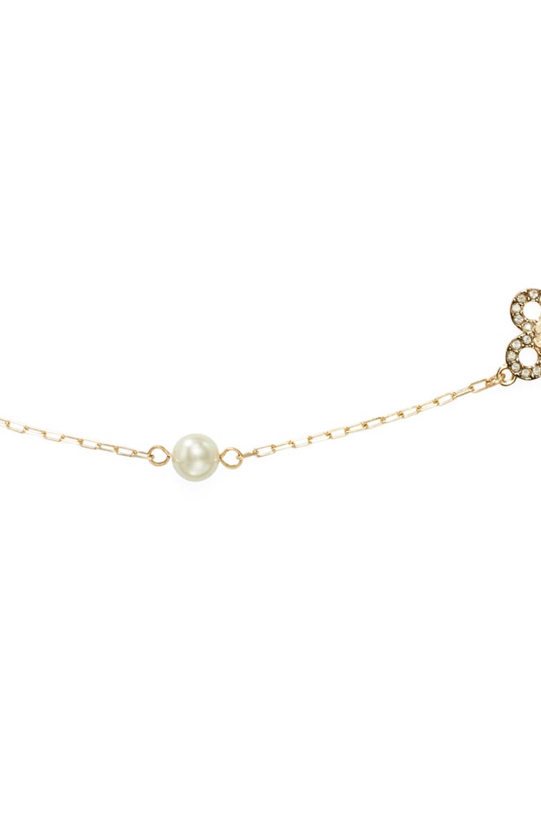 Tory Burch Forget Me Not Pearl Necklace, Alternate, color,