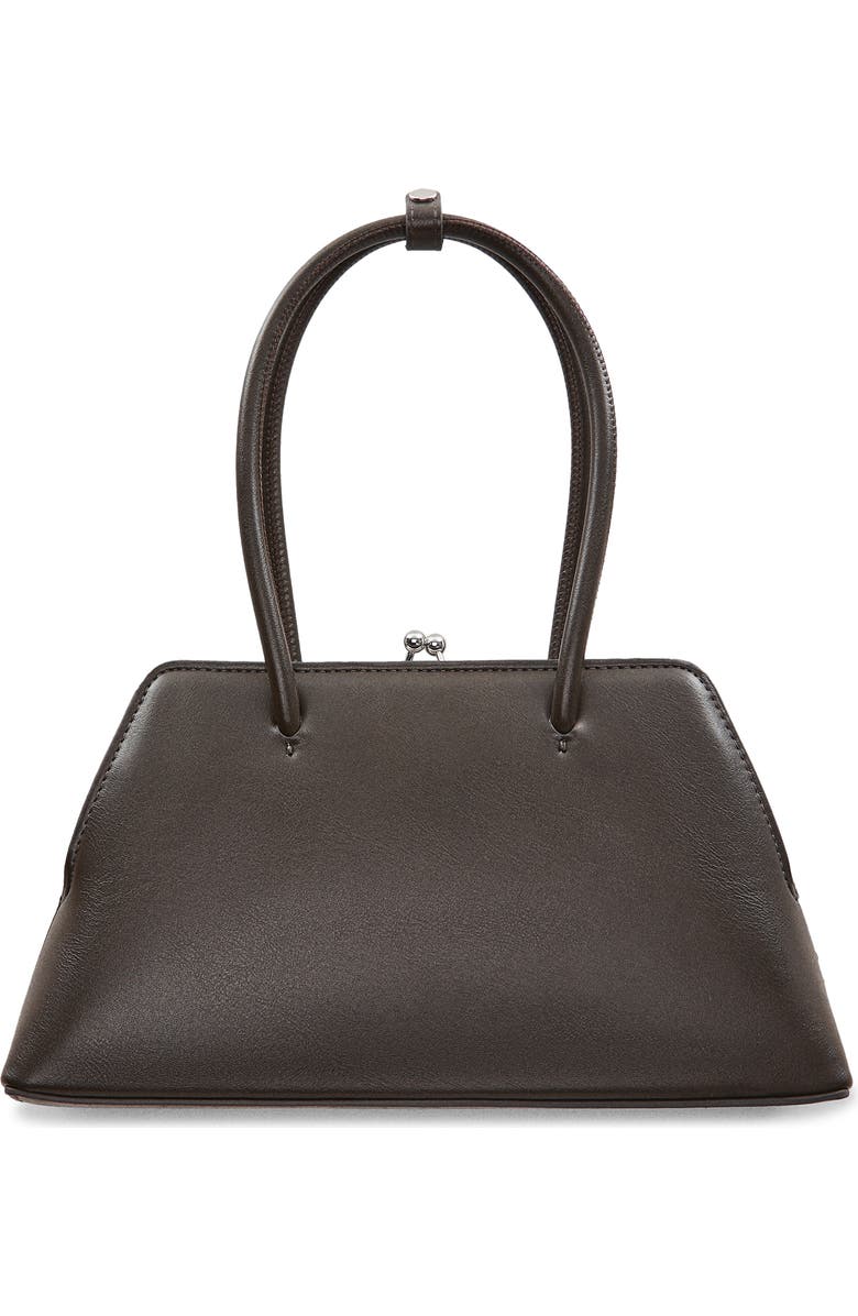 MANGO Faux Leather Frame Top Handle Bag, Main, color,