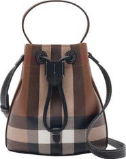 Burberry Mini Check Bucket Bag
