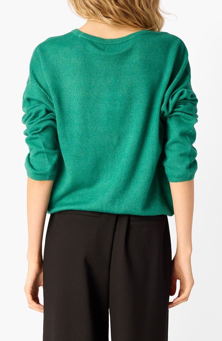 CAMI NYC Leith Merino Wool, Cashmere & Silk Sweater, Alternate, color, Verdant