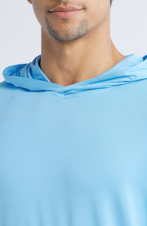 Johnnie-o Talon Prep-formance Long Sleeve Hooded T-shirt In Maliblu