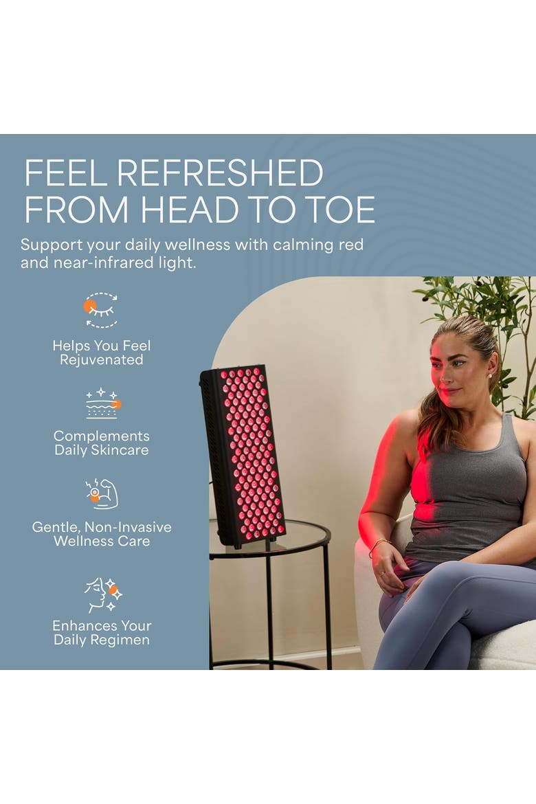 Red Light Therapy Panel 660nm & 850nm Near Infrared Full Body Therapy, Alternate, color, Black