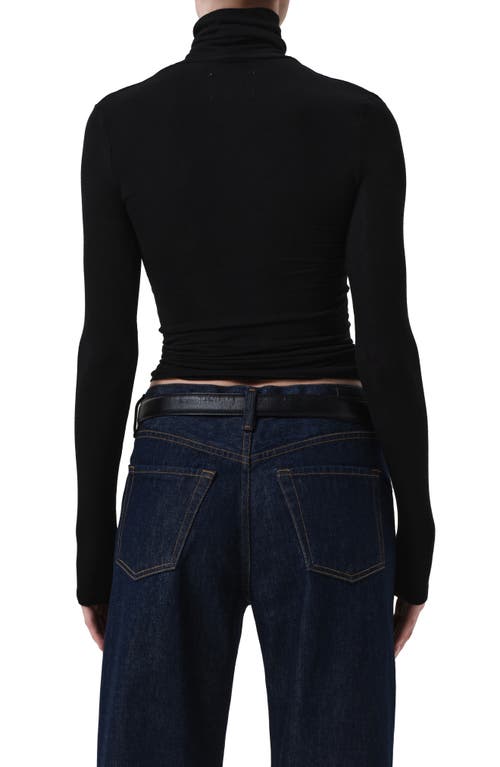 Citizen Of Humanity Citizens Of Humanity Caradene Scrunch Turtleneck In Black