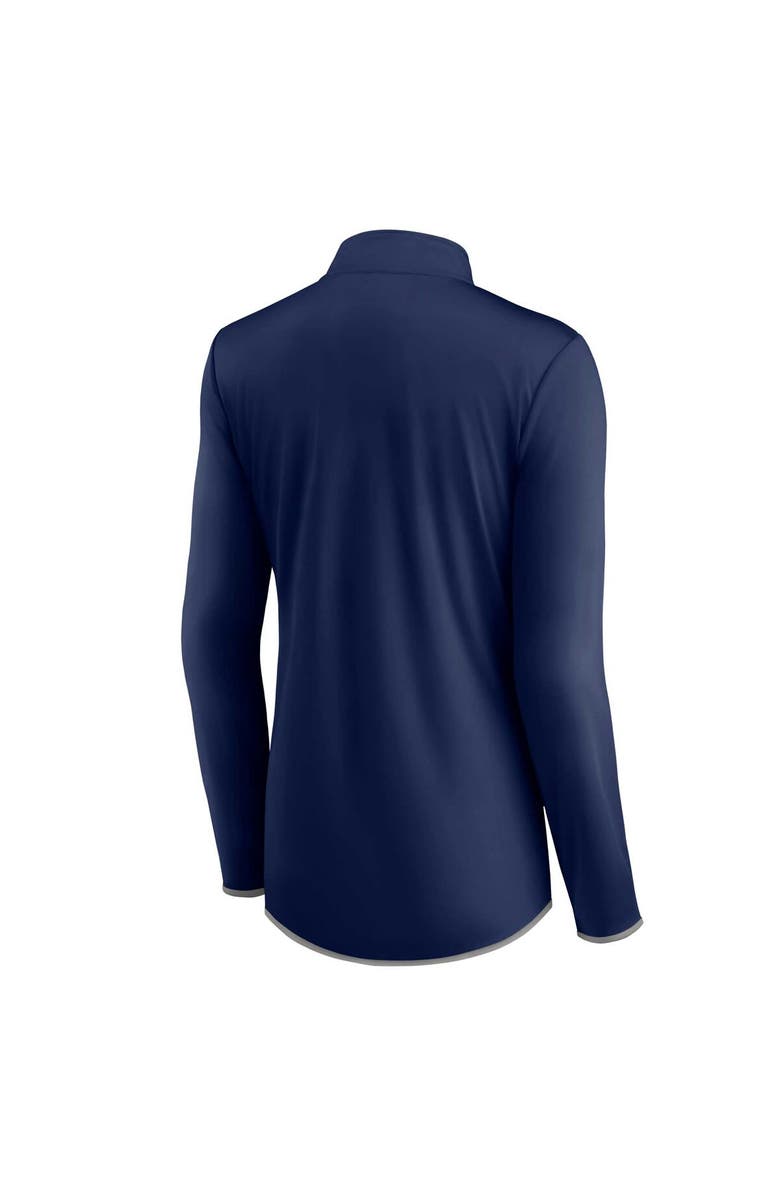 FANATICS Women's Fanatics Branded Navy Milwaukee Brewers Corner Quarter-Zip Top, Alternate, color, 