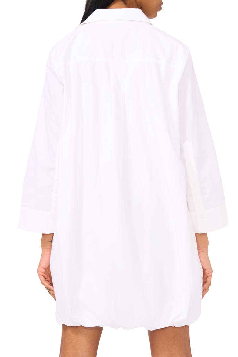 Cotton Bubble Hem Popover Shirtdress, Alternate, color, BRIGHT WHITE