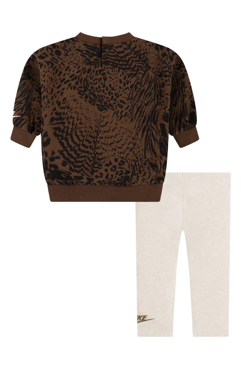 Nike Home Swoosh Home Sweatshirt & Leggings Set, Alternate, color, W67pale Iv