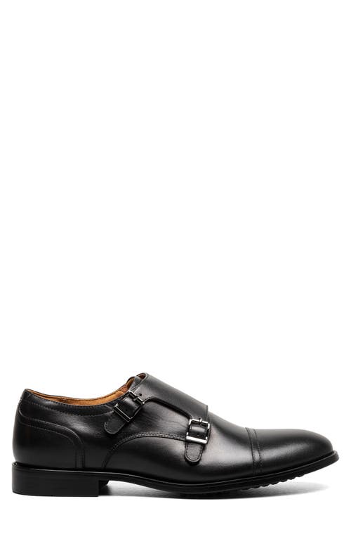 Florsheim Ruvo Monk Shoe In Black Smooth