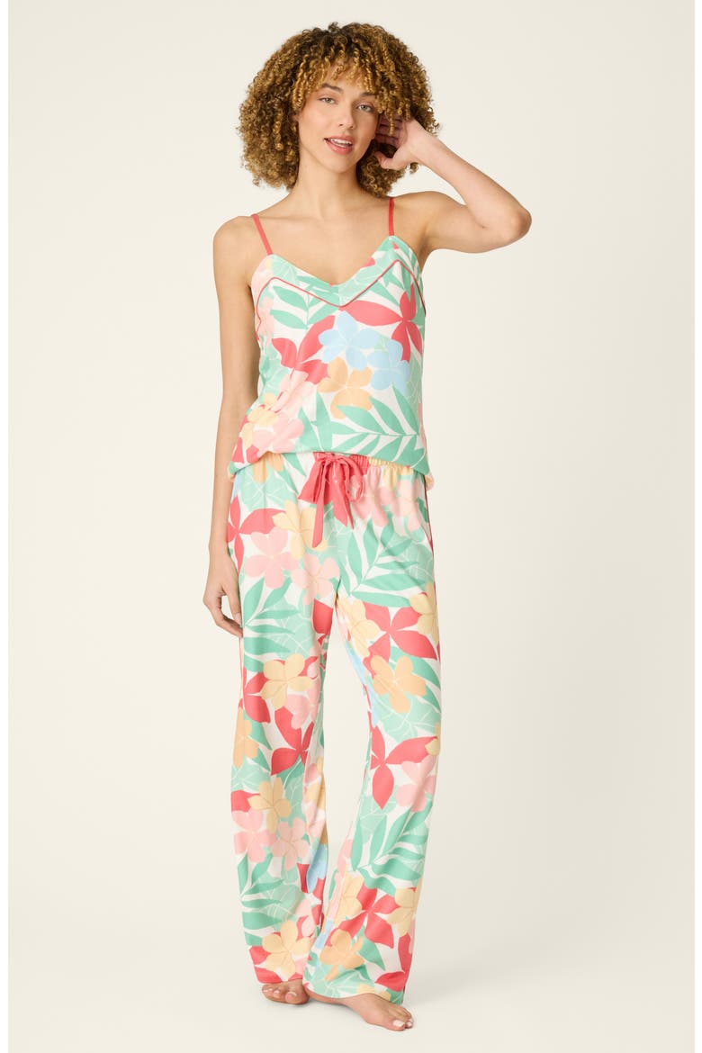 The Coastal Club Jersey Pajama Pants, Alternate, color, GREEN MULTI