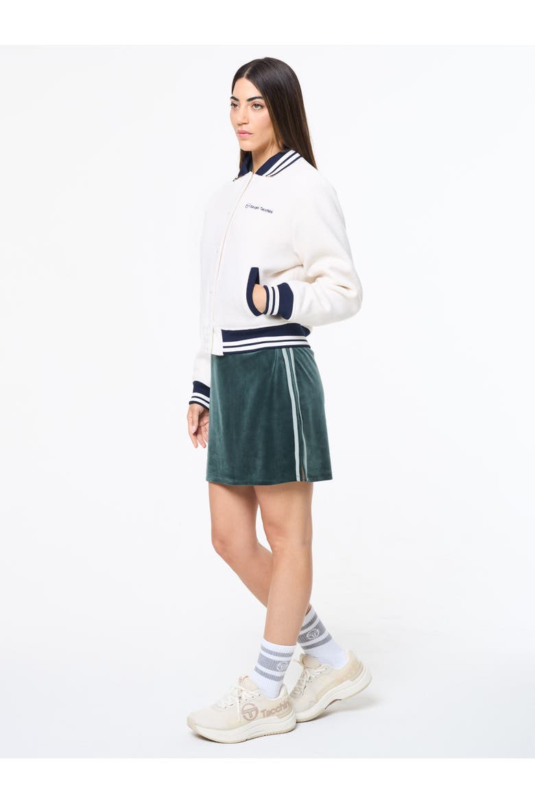 Marisa Varsity Jacket, Alternate, color, GARDENIA