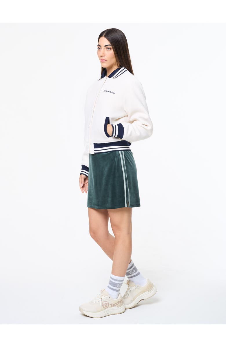 Sergio Tacchini Marisa Varsity Jacket, Alternate, color, Gardenia
