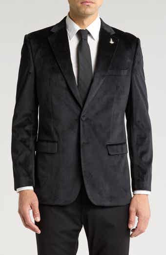 Tahari Slim Fit Velour Blazer