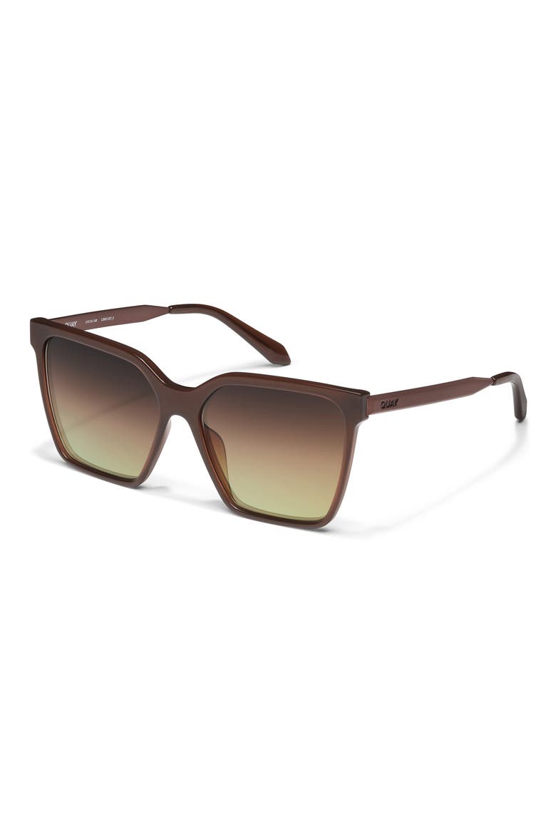 Level Up Remixed 61mm Gradient Square Sunglasses, Alternate, color, DARK BROWN/ BRONZE GLOW