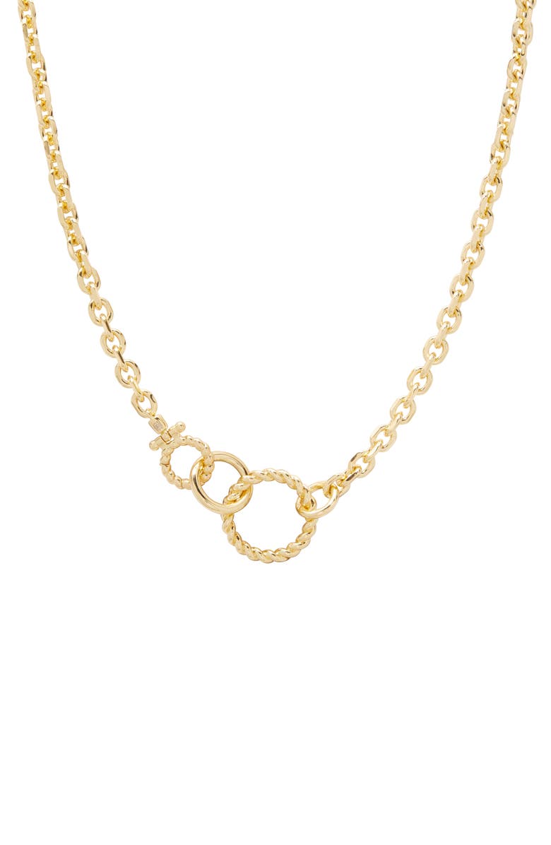 gorjana Crew Link Pendant Necklace, Main, color, 