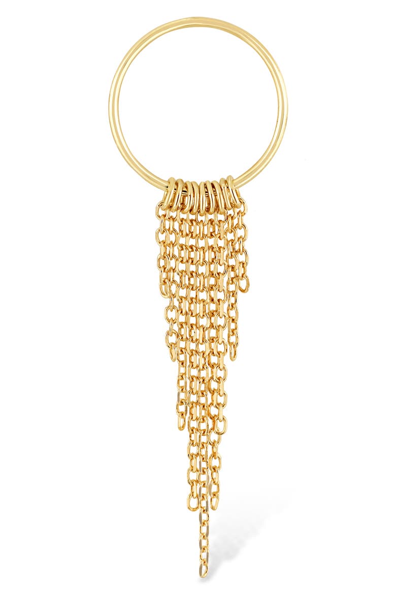 14K Gold Circle Fringe Drop Earrings (Online Trunk Show), Alternate, color, 14K YELLOW GOLD