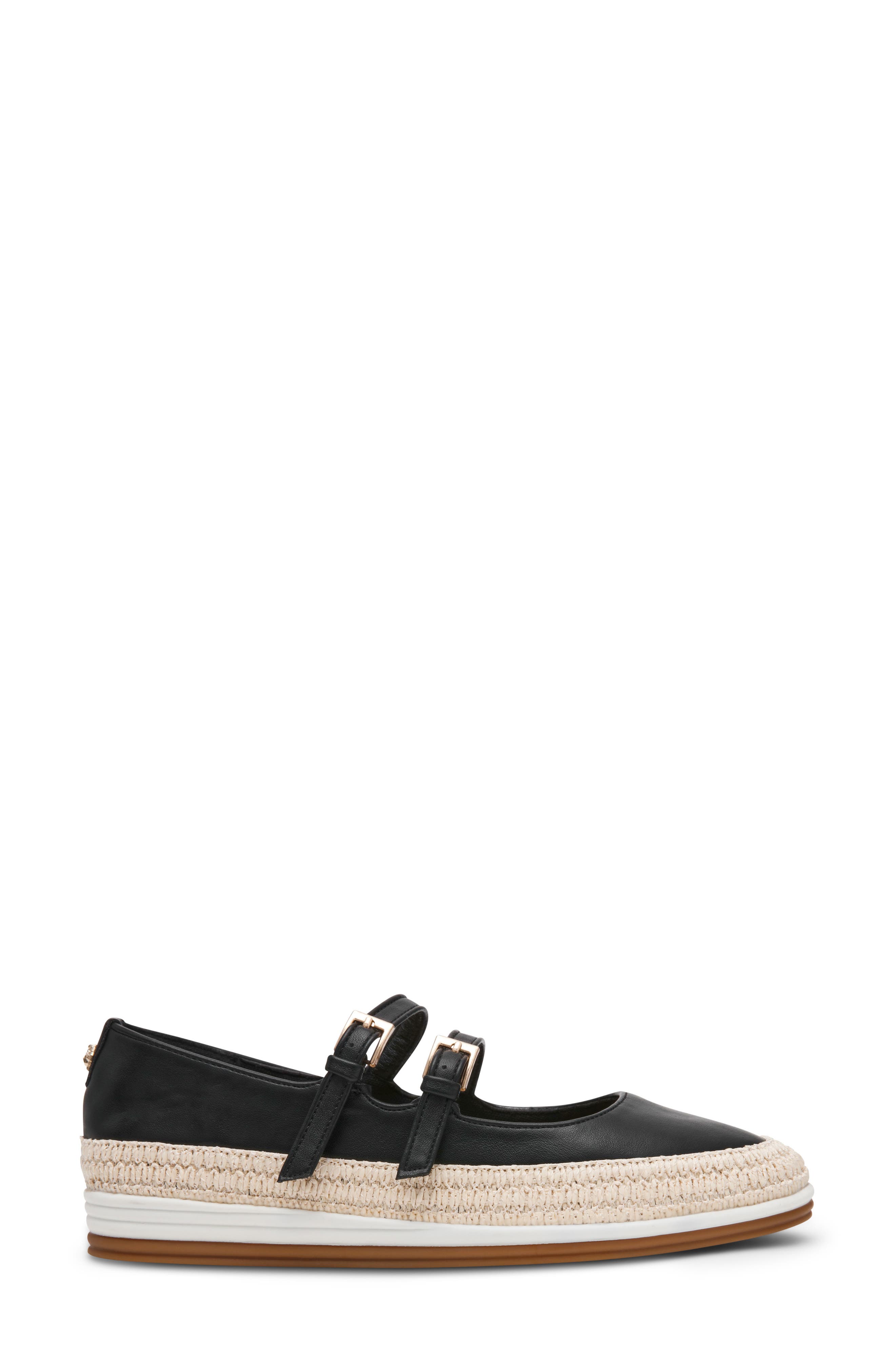 Anne Klein Jasiel Mary Jane Flat, Alternate, color, Black Pu