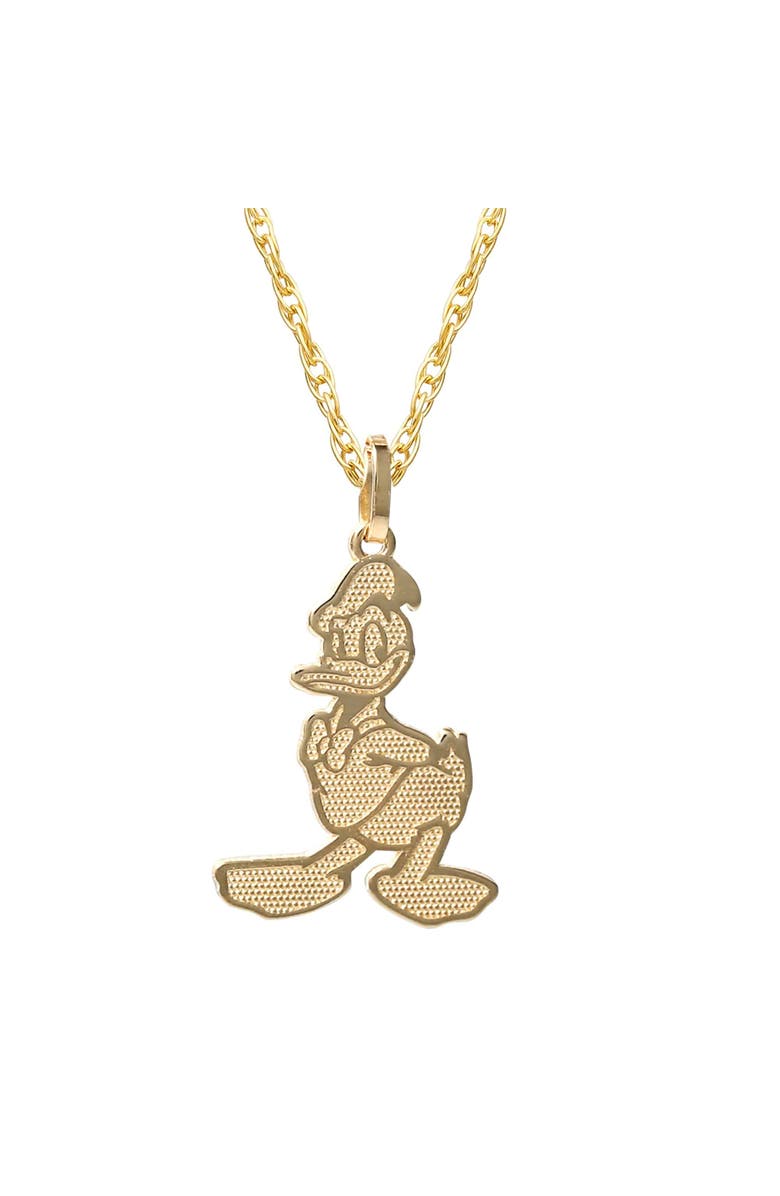 Disney Donald Duck 14K Gold Necklace, Main, color, 